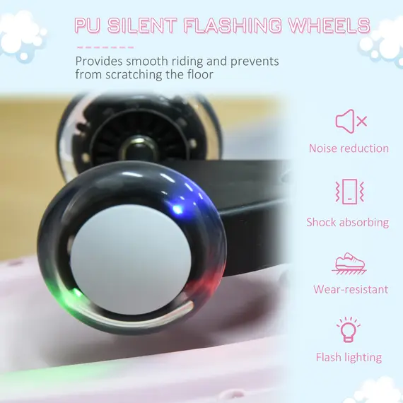 Buy Ride on Wiggle Car Dolphin Shaped w/LED Flashing Wheels, No Batteries, Gears or Pedals-Wiggle Movement to Steer, for 18-72 months Gray,Pink, 3 image