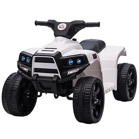Buy 6V Kids Electric Ride on Car, All Terrain Vehicle Toy, Quad Bike With Headlights, Horn, for Toddlers 18-36 Months White
