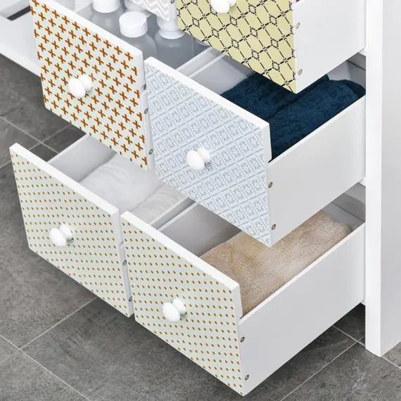 Buy Chest of Drawers, 8 Drawer Dresser, Storage Organizer Unit for Bedroom, Bathroom, 7 image