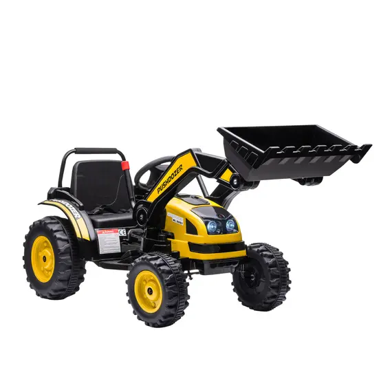 Buy 6V Electric Kids Ride On Digger Excavator Construction Tractor Music Headlight for 3-5 years Yellow