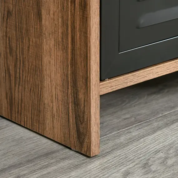 Buy TV Stand Cabinet Unit for TVs up to 42 Inches with 2 Drawers and 2 Storage Compartment Wire Hole Entertainment Console for Living Room Black, 7 image