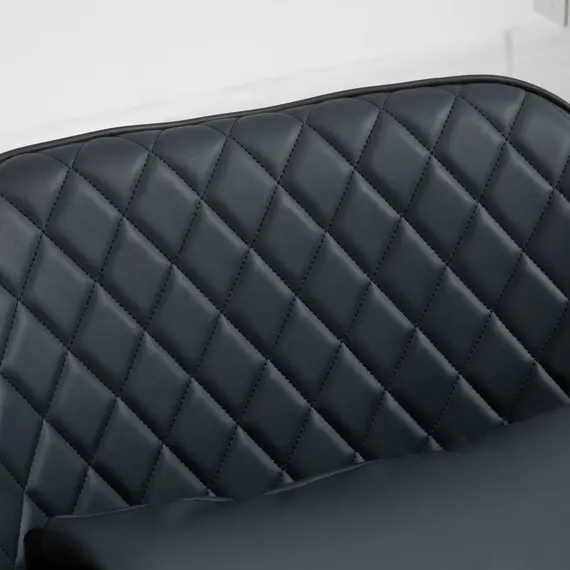 Buy Vinsetto Diamond Pattern Tub Office Chair with Massage Pillow Wheels Adjustable Height Ergonomic Padding Lux Home Style Seat Grey, 8 image