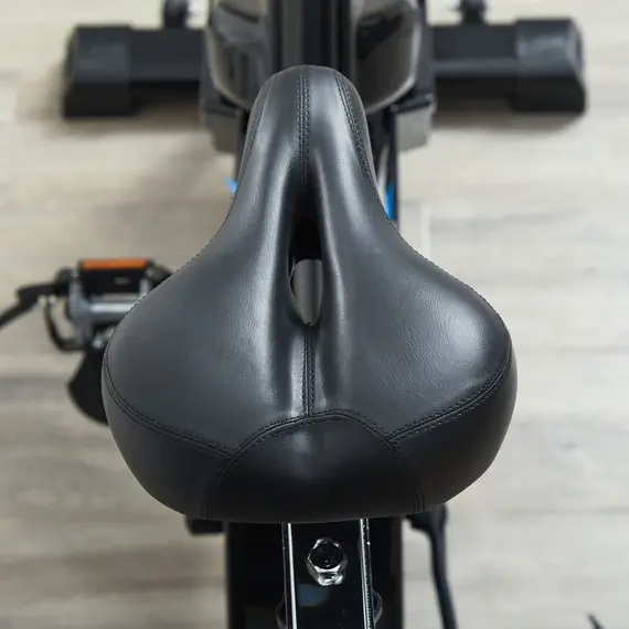 Buy HOMCOM Stationary Exercise Bike w/ iPad Holder, LCD Monitor, Comfortable Seat, Indoor Cycling Training Bike, 13KG Flywheel,  Home Office, Black, 8 image