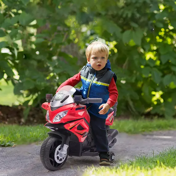 Buy Kids 6V Electric Ride On Motorcycle Police Car Vehicle w/ Lights Horn Realistic Sound Outdoor Play Toy for 18 - 36 months Red