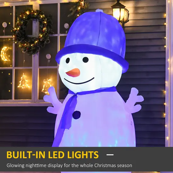 Buy 1.8m Christmas Inflatable Snowman Outdoor LED Light Blow Up Decoration for Home Indoor Garden Lawn, 3 image