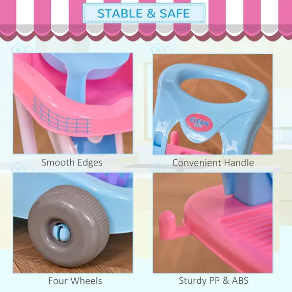 Buy 23 PCS Kids Cleaning Set Toy, Educational Pretend Play Supplies Kit, Little Helper Tools, Electric Sweeper w/ Music & Light for 3-6 Years Old, 6 image