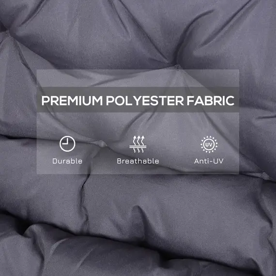 Buy Garden Bench Cushion, 2 Seater Seat Pad, Swing Chair Replacement Seat for Indoor & Outdoor Use, 120W x 110L x 12D cm, 3 image