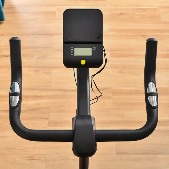 Buy HOMCOM Magnetic Exercise Bike Adjustable Magnetic Resistance Cardio Workout Cycling Bike Trainer, 6kg Flywheel, Adjustable Seat Height-Black, 8 image