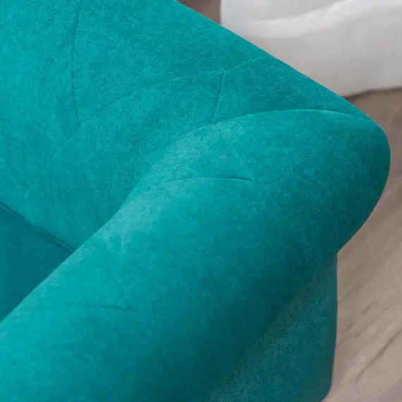 Buy PawHut Pet Sofa Soft Dog Bed Couch with Removable Sponge Cushion Waterproof Cover Wooden Frame, Puppy Kitten Lounge For Dog Cat, 70x45x30 cm, Green, 7 image