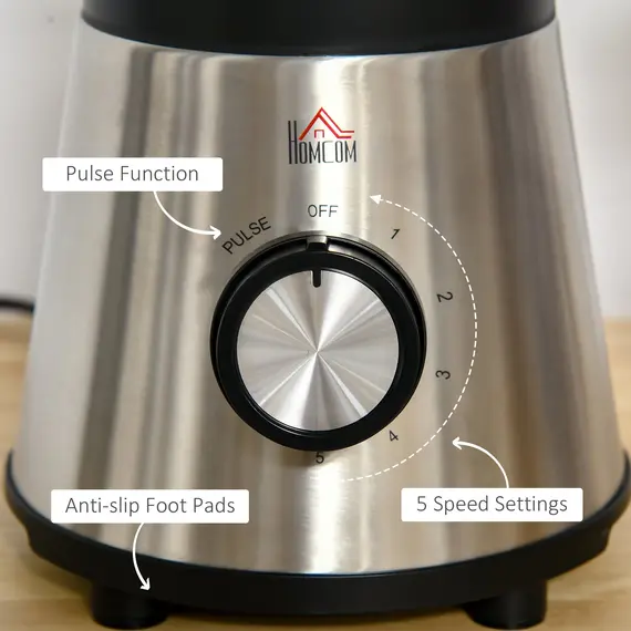 Buy Blender Smoothie Maker, 900W Countertop Blender with 5 Speed Setting, Pulse Function, 1.5L Mix Cup, Portable Cup and Grinder, 6 image