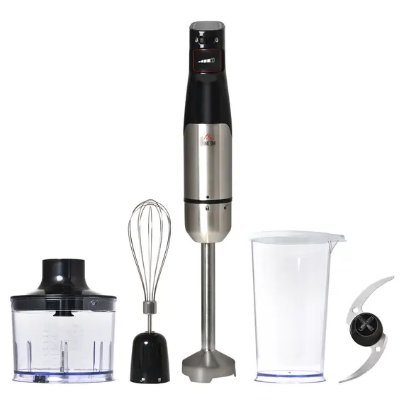 Buy Immersion Hand Blender 1000W, 4 In 1 Handheld Stick Blender with Measuring Cup, Egg Whisk, Chopper Bowl, Blender for Smoothies, Baby Food