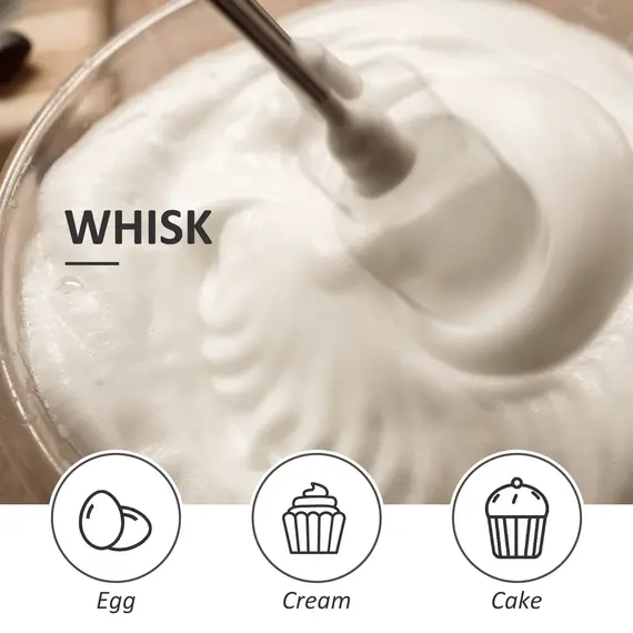 Buy Immersion Hand Blender 1000W, 4 In 1 Handheld Stick Blender with Measuring Cup, Egg Whisk, Chopper Bowl, Blender for Smoothies, Baby Food, 3 image