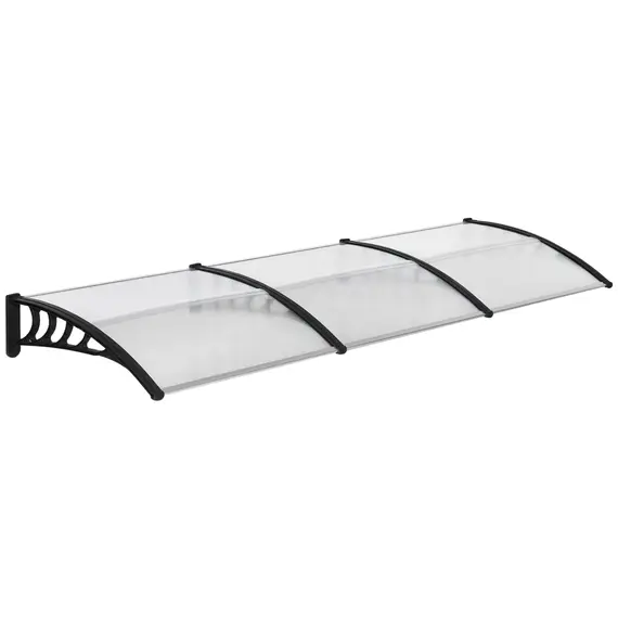 Buy Front Door Canopy, Outdoor Awning, 303 x 96cm Rain Shelter for Window, Porch and Front/Back Door, Clear