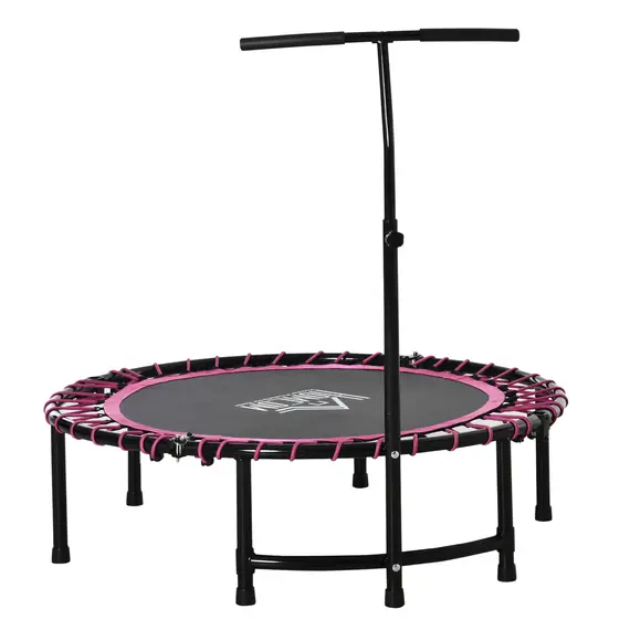 Buy Mini Round Steel Frame Trampoline w/ Adjustable Handle, Pink