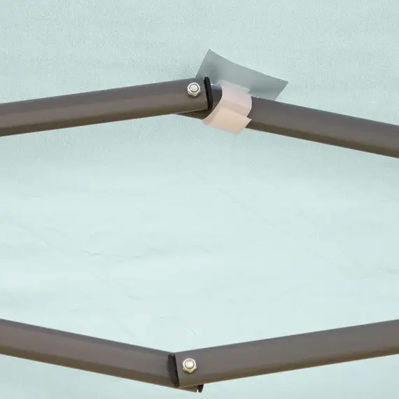 Buy Outsunny Pop Up Gazebo, Double Roof Foldable Canopy Tent, Wedding Awning Canopy w/ Carrying Bag, 6 m x 3 m x 2.65 m, Green, 8 image