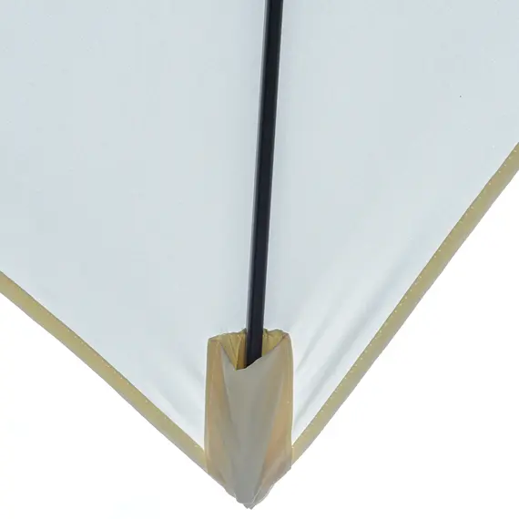 Buy Outsunny 2 x 3m Rectangular Market Umbrella Patio Outdoor Table Umbrellas with Crank & Push Button Tilt, Cream White, 8 image