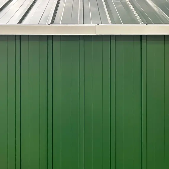 Buy Outsunny 8 x 4ft Outdoor Garden Storage Shed with Lockable Door, Steel Tool Storage Box for Backyard, Patio and Lawn, Green, 7 image