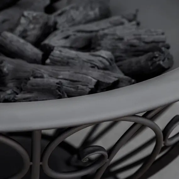 Buy Outsunny Outdoor Fire Pit for Garden, Metal Fire Bowl Fireplace with Spark Screen, Poker, Log Grate and Rainproof Cover, Patio Heater, Bronze, 6 image