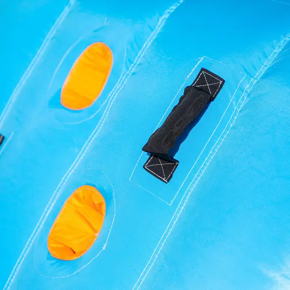 Buy Outsunny 4 in 1 Kids Bounce Castle Large Alien-Style Inflatable House Slide Trampoline Climbing Wall Basket with for Kids Age 3-8, 3.2 x 2.4 x 2m, 7 image
