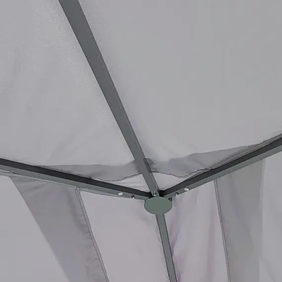 Buy Outsunny 4 x 3(m) Patio Gazebo Canopy Garden Tent Shelter with Vented Roof, Mosquito Netting and Curtains, Aluminium Frame, Grey, 6 image