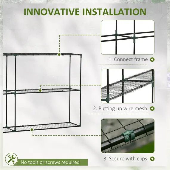 Buy 3 Tier Metal Plant Stand, Greenhouse Staging Flower Pot Shelf, Flower Display Shelf, Storage Rack, No Tools Required for Outdoor Indoor, 3 image