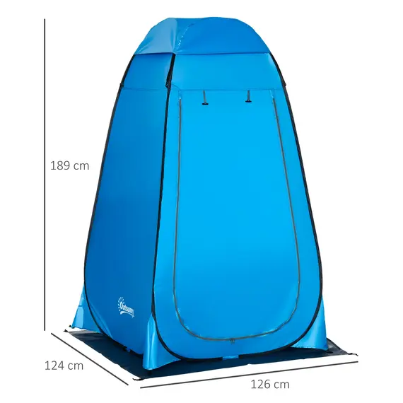 Buy Camping Shower Tent Pop Up Toilet Privacy for Outdoor Changing Dressing Bathing Storage Room Tents, Portable Carrying Bag for Hiking, Blue, 2 image