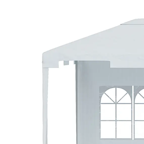 Buy Outsunny 3 x 4 m Garden Gazebo Shelter Marquee Party Tent with 2 Sidewalls for Patio Yard Outdoor - White, 7 image