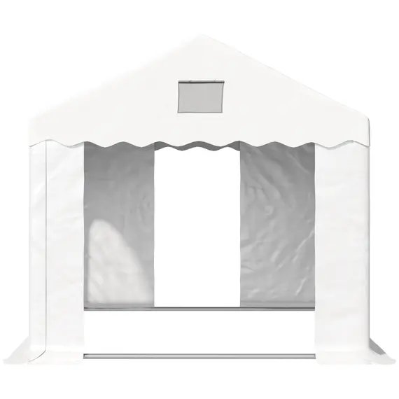 Buy Outsunny 4 x 3 m Gazebo Canopy Party Tent with 4 Removable Side Walls and Windows for Outdoor Event, White, 7 image