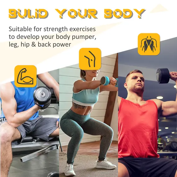 Buy 4pc Durable Gym Barbell Plates Weight Dumbbell Set for Exercise Fitting Gym Body Workout Disc Weight Plate Set 2 x 5kg & 2 x 10kg Black, 3 image