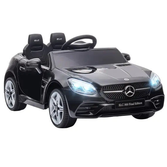 Buy Benz SLC 300 Licensed 12V Electric Car for Kids, Kids' Electric Ride on with Parental Remote, Music Lights, Suspension Wheels for 3-6 Years, Black