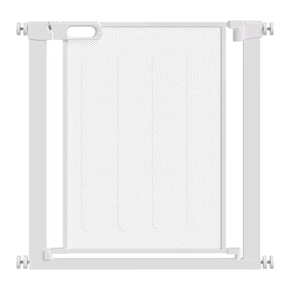Buy Pet Safety Gate, for Doorways, Staircases, Hallways, with 75-82cm Adjustable Width - White