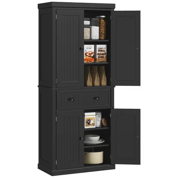 Buy Freestanding Multi-Storage Kitchen Cabinet - Black
