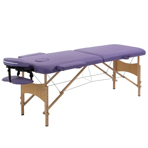Buy HOMCOM Massage Table Bed Couch Beauty Bed 2 Section Therapy Bed Lightweight Portable Folding Spa Bed Purple, Colour: Purple
