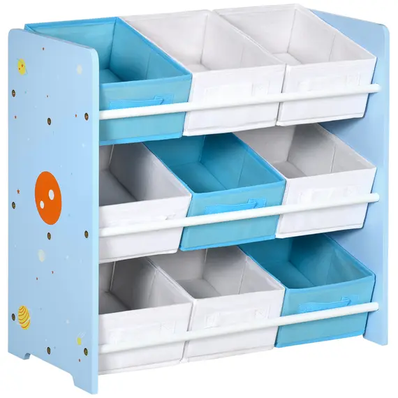 Buy Kids Storage Rack, with Nine Removable Baskets, for Nursery, Bedroom, Playroom - Blue