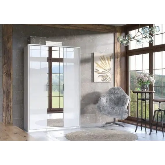 Buy Rado 3 Door White High Gloss Mirrored Wardrobe - 3153