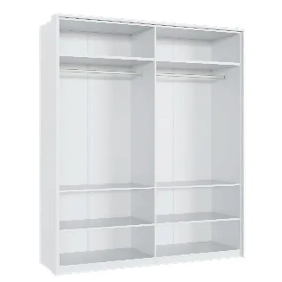 Buy  Rado 4 Door White High Gloss Mirrored Wardrobe - 3155, 2 image