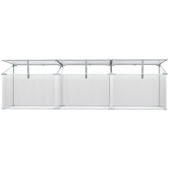 Buy Outdoor Greenhouse Polycarbonate Grow House Flower Vegetable Plants Raised Bed Garden Aluminium Cold Frame 180 x 51 x 51 cm, 6 image