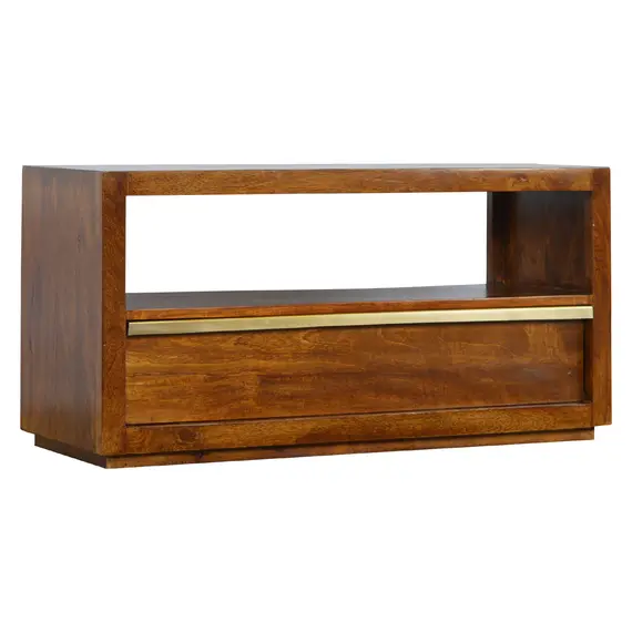 Buy Chestnut Media Unit with Gold Bar, 3 image