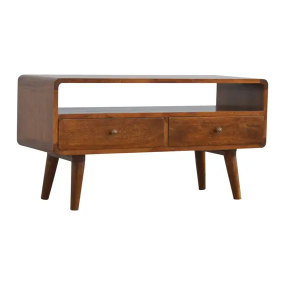 Buy Curved Chestnut Media Unit, 3 image