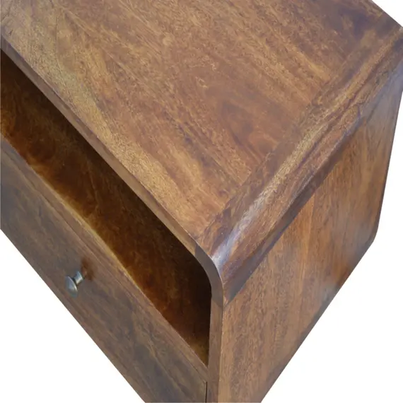 Buy Curved Chestnut Media Unit, 4 image