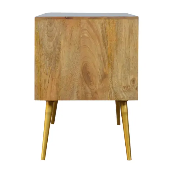 Buy Sleek Cement Brass Inlay Media Unit, 8 image