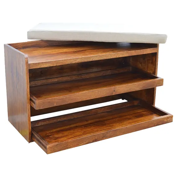 Buy Solid Wood Shoe Storage Unit, 9 image