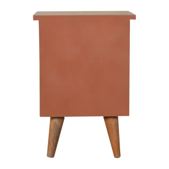 Buy Brick Red Hand Painted Bedside, 9 image