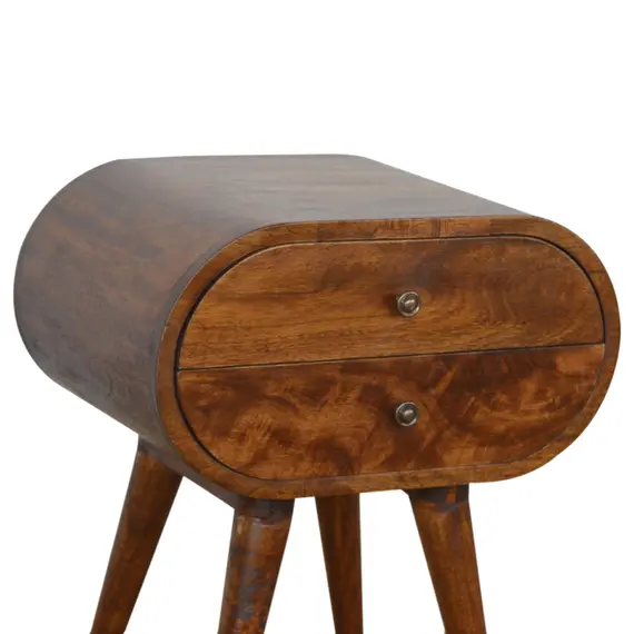 Buy Chestnut Circular Bedside, 4 image