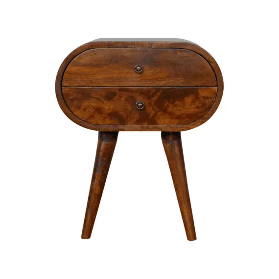 Buy Chestnut Circular Bedside, 13 image