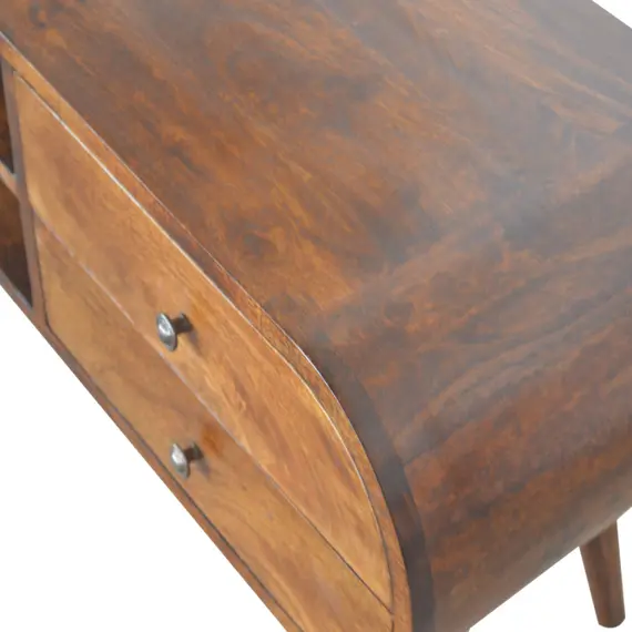 Buy Chestnut Circular Media Unit, 6 image