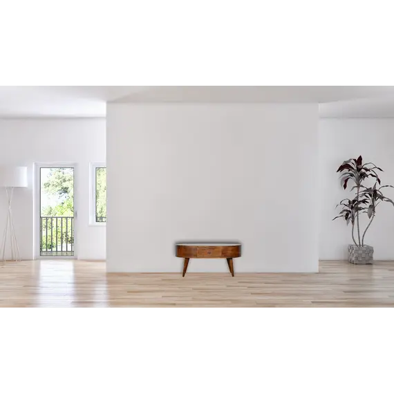 Buy Chestnut Rounded Coffee Table, 11 image