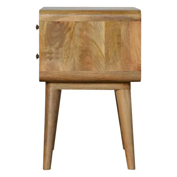 Buy Curved Oak-ish Bedside, 8 image