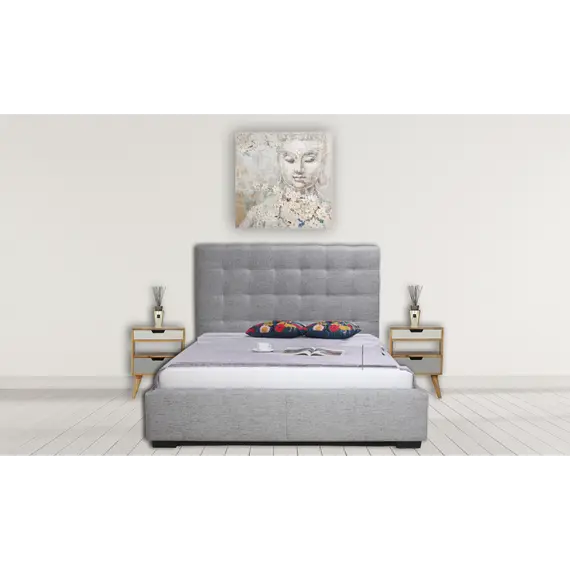 Buy Grey and White Cut-out Bedside, 11 image