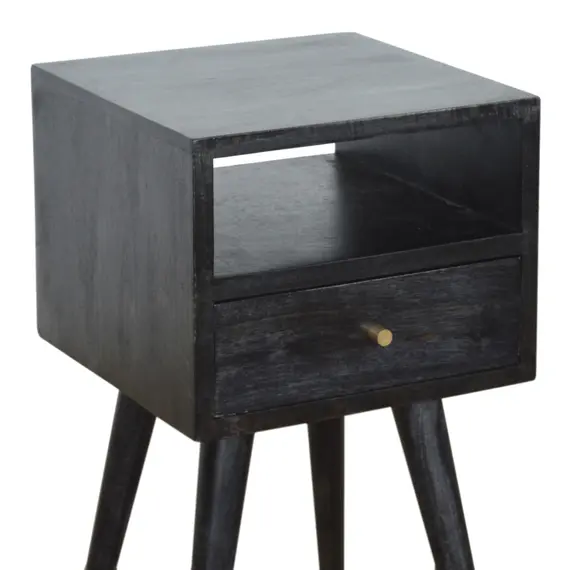 Buy Mini Ash Black Bedside, 4 image